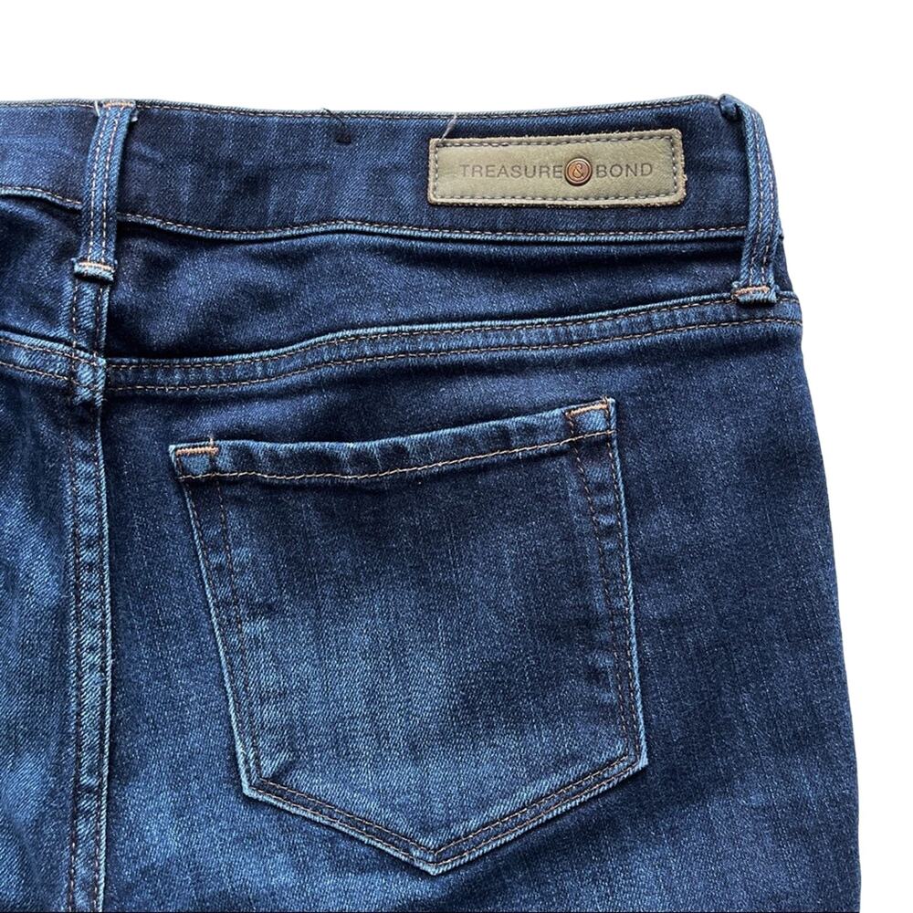 Treasure & Bond Distressed Cropped Mid Rise Skinny Fit Jeans Size 28 - Picture 7 of 8